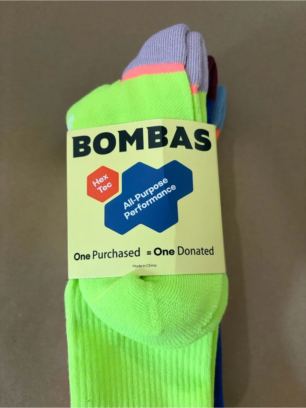 Bombas Youth Neon & Multicolor Athletic Socks - 2 pack (6 pairs)